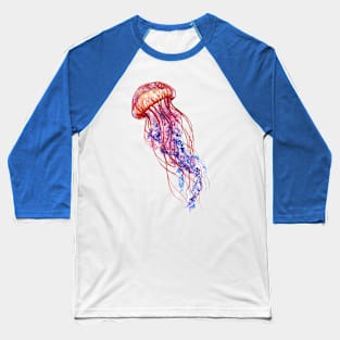 Jellyfish Watrercolor Baseball T-Shirt